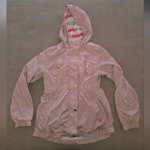 Limited Too girl's size 10/12 lightweight hooded pink coat